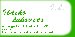 ildiko lukovits business card